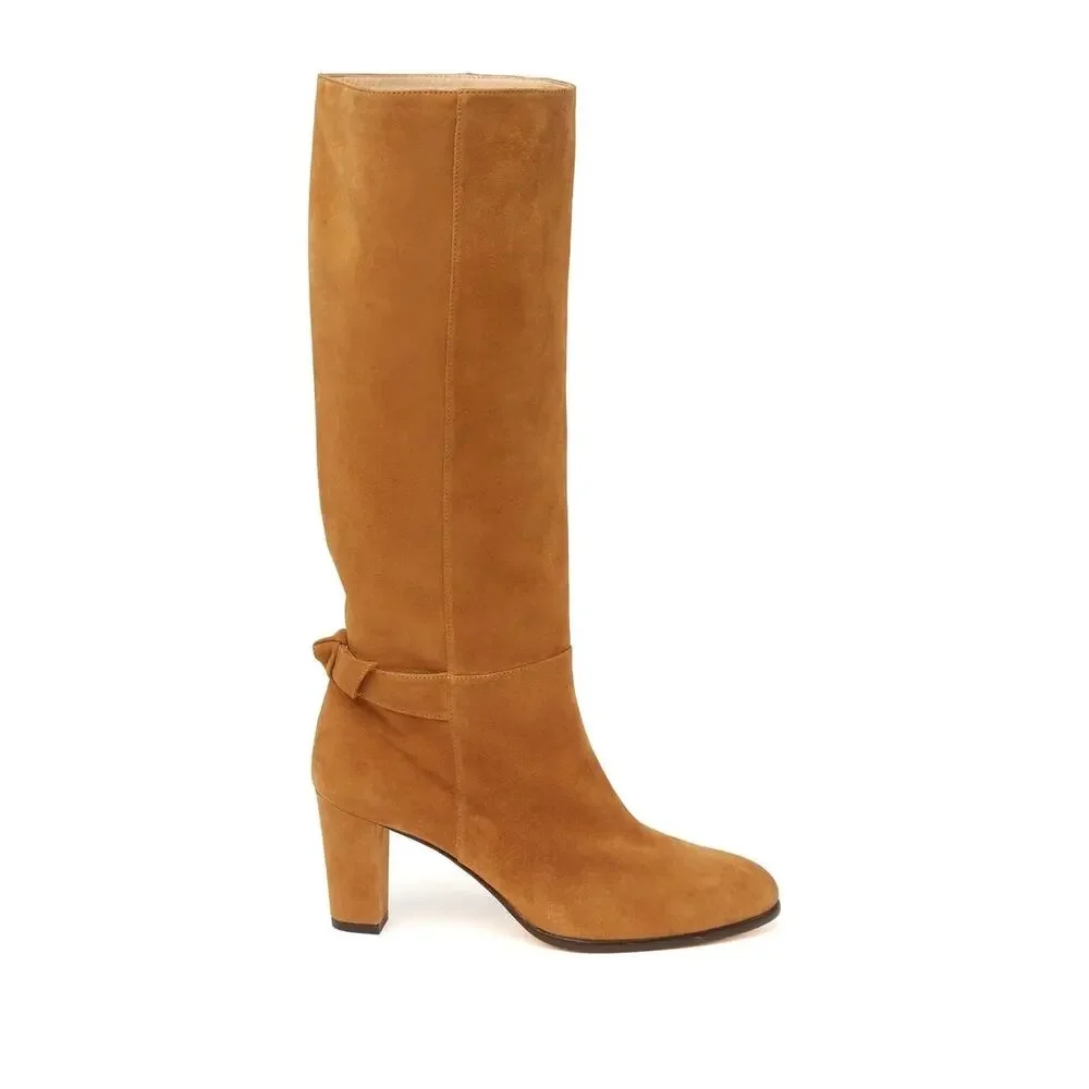 Alexandre Birman Rachel 80 Knee High Boot Walnut Suede